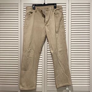 Wrangler jeans. Khaki color. Size 36x30.
